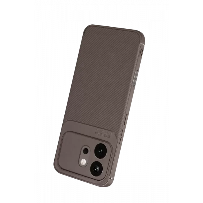 Mey İthalat®  Huawei Honor 600 Auto Focus Karbon Kapak - Gri