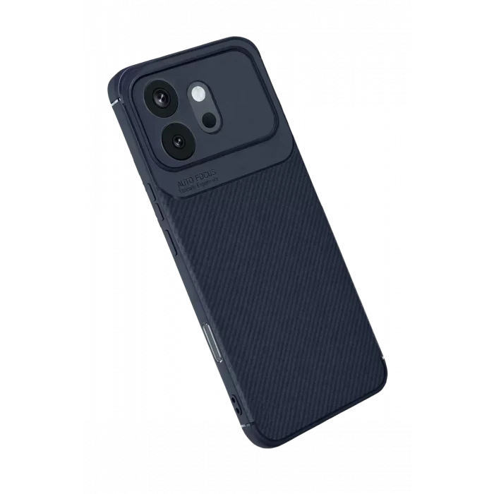 Mey İthalat®  Huawei Honor 600 Auto Focus Karbon Kapak - Lacivert