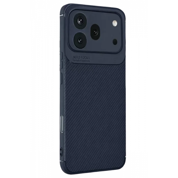 Mey İthalat®  Huawei Honor 600 Pro Auto Focus Karbon Kapak - Lacivert