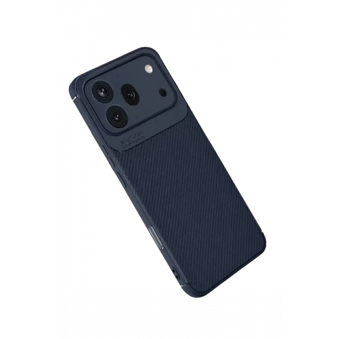Mey İthalat®  Huawei Honor 600 Pro Auto Focus Karbon Kapak - Lacivert