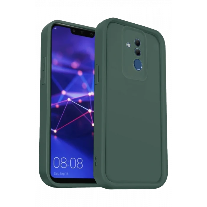 Mey İthalat®  Huawei Mate 20 Lite Kılıf Viera Silikon - Koyu Yeşil