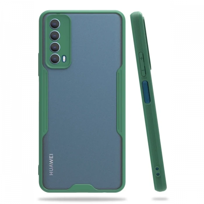 Mey İthalat®  Huawei P Smart 2021 Kılıf Platin Silikon - Yeşil