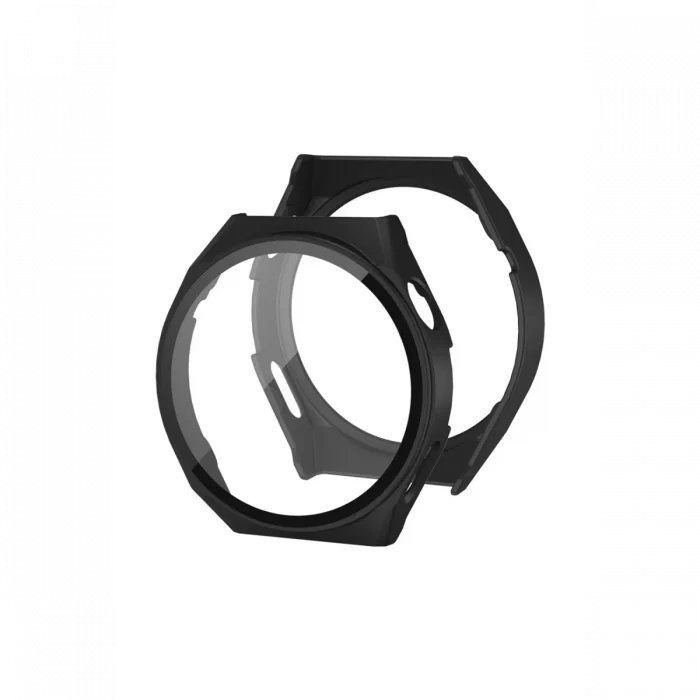 Mey İthalat®  Huawei Watch GT2 Pro 46mm Dota Camlı Kasa Ekran Koruyucu - Siyah