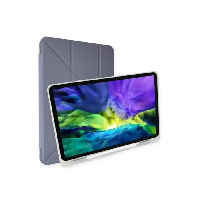 Mey İthalat®   iPad 10.2 (8.nesil) Kılıf Kalemlikli Mars Tablet Kılıfı - Lavender
