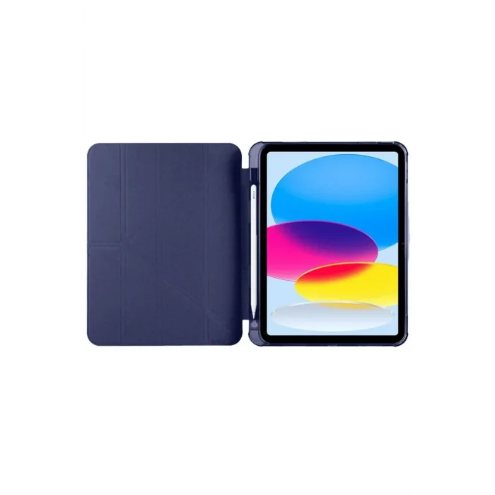 Mey İthalat®   iPad 2022 10.9 (10.nesil) Kılıf Kalemlikli Mars Tablet Kılıfı - Lacivert