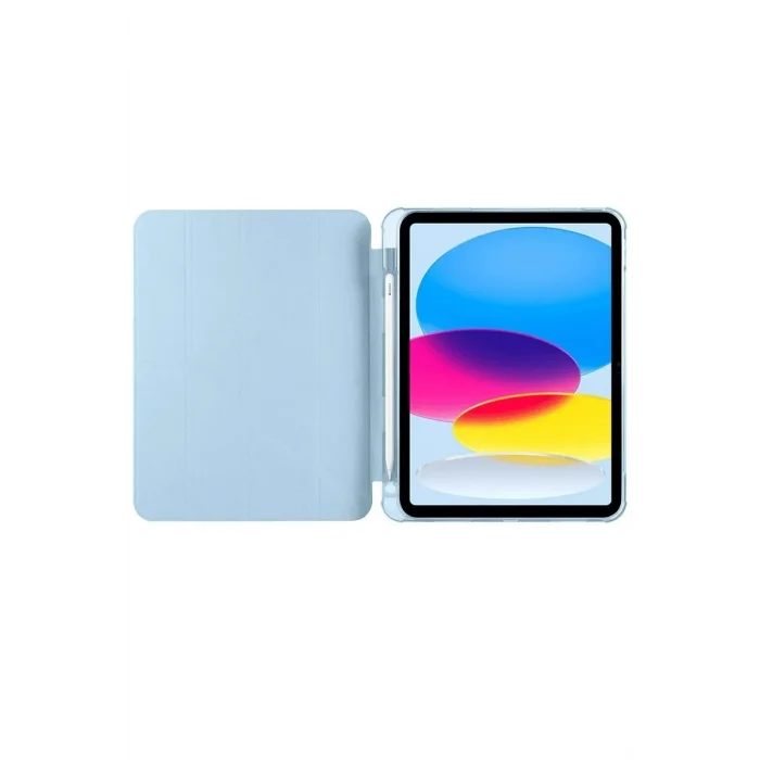 Mey İthalat®   iPad 2022 10.9 (10.nesil) Kılıf Kalemlikli Mars Tablet Kılıfı - Mavi