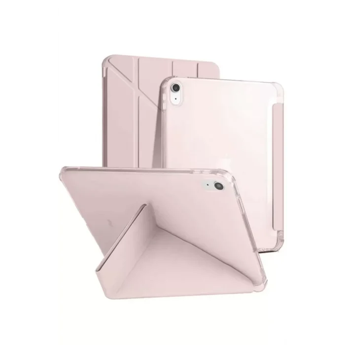 Mey İthalat®   iPad 2022 10.9 (10.nesil) Kılıf Kalemlikli Mars Tablet Kılıfı - Rose Gold