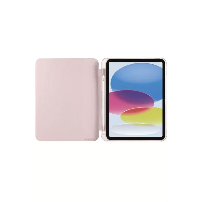 Mey İthalat®   iPad 2022 10.9 (10.nesil) Kılıf Kalemlikli Mars Tablet Kılıfı - Rose Gold