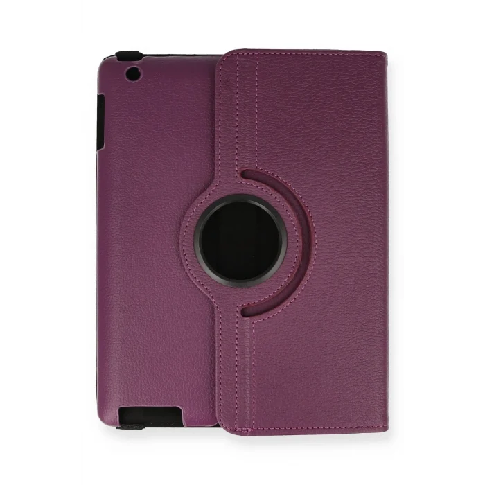 Mey İthalat®   iPad 4 9.7 Kılıf 360 Tablet Deri Kılıf - Mürdüm