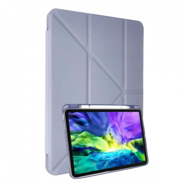 Mey İthalat®   iPad Air 4 10.9 Kılıf Kalemlikli Mars Tablet Kılıfı - Lila