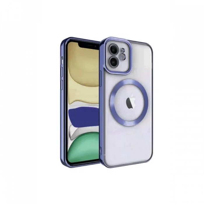 Mey İthalat®   iPhone 11 Kılıf Kross Magneticsafe Kapak - Lacivert