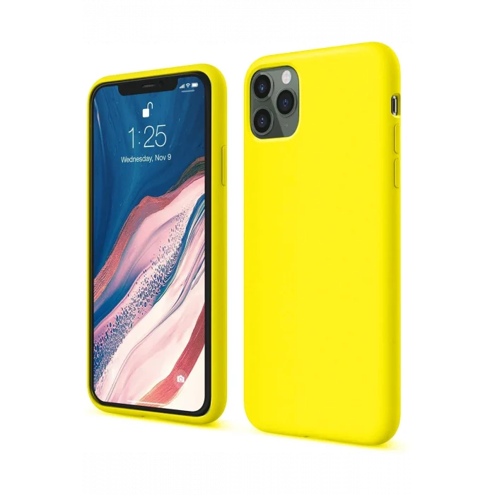 Mey İthalat®   iPhone 11 Pro Kılıf First Silikon - Sarı