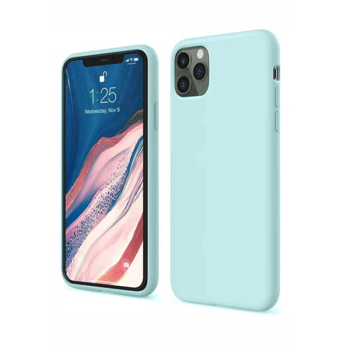 Mey İthalat®   iPhone 11 Pro Kılıf First Silikon - Turkuaz