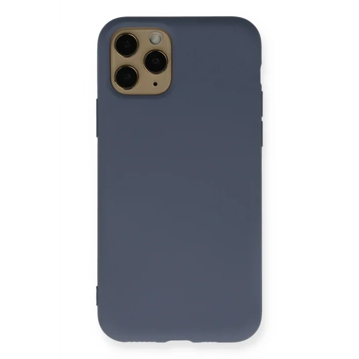Mey İthalat®   iPhone 11 Pro Kılıf Nano içi Kadife Silikon - Gri
