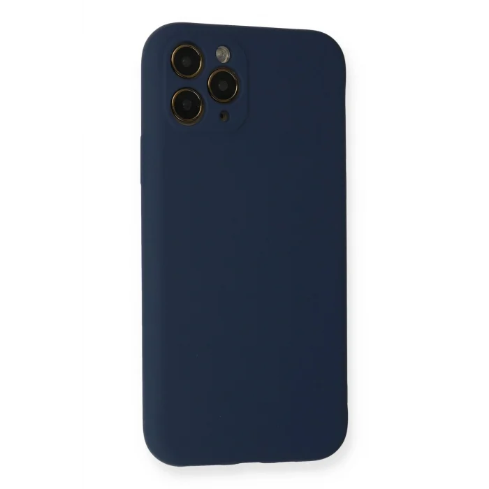 Mey İthalat®   iPhone 11 Pro Kılıf Nano içi Kadife Silikon - Lacivert