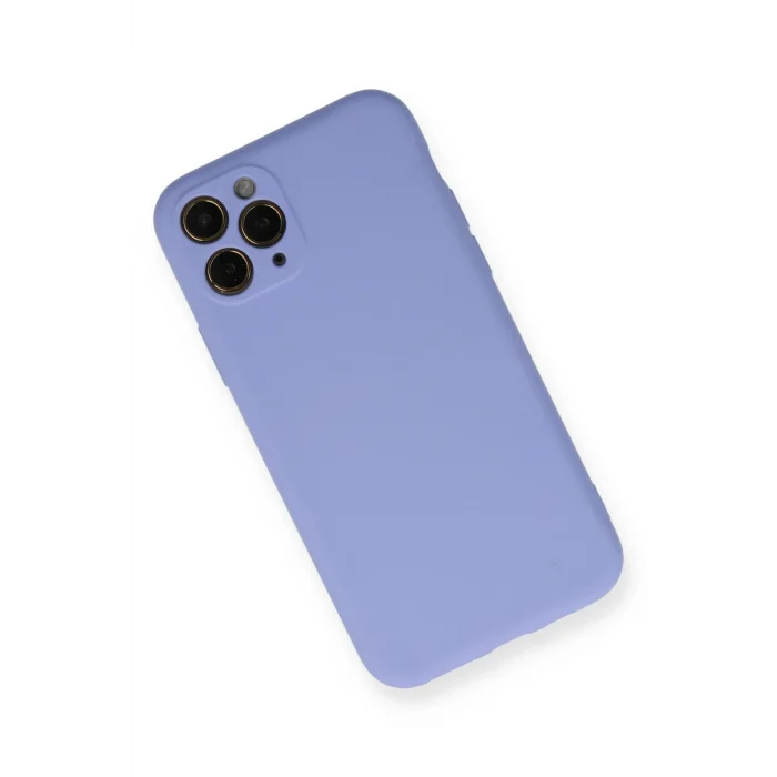 Mey İthalat®   iPhone 11 Pro Kılıf Nano içi Kadife Silikon- Lila