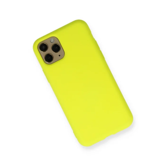 Mey İthalat®   iPhone 11 Pro Kılıf Nano içi Kadife Silikon - Sarı
