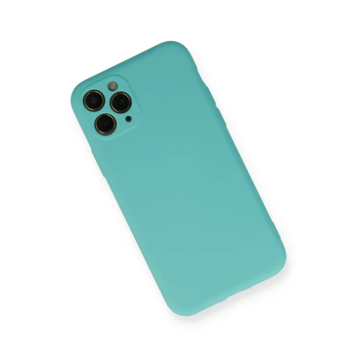 Mey İthalat®   iPhone 11 Pro Kılıf Nano içi Kadife Silikon - Turkuaz