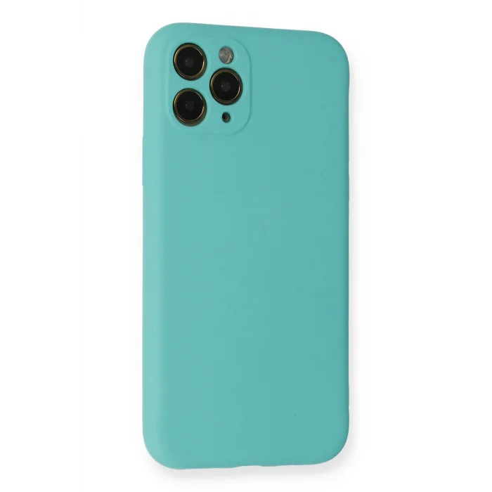 Mey İthalat®   iPhone 11 Pro Kılıf Nano içi Kadife Silikon - Turkuaz