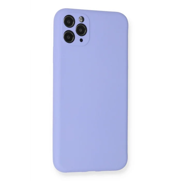 Mey İthalat®   iPhone 11 Pro Max Kılıf Nano içi Kadife Silikon - Lila