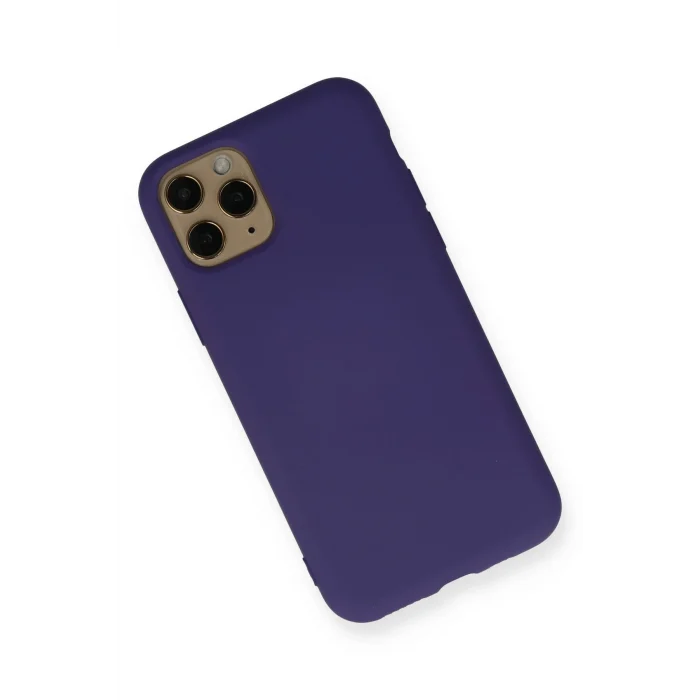 Mey İthalat®   iPhone 11 Pro Max Kılıf Nano içi Kadife Silikon - Mor