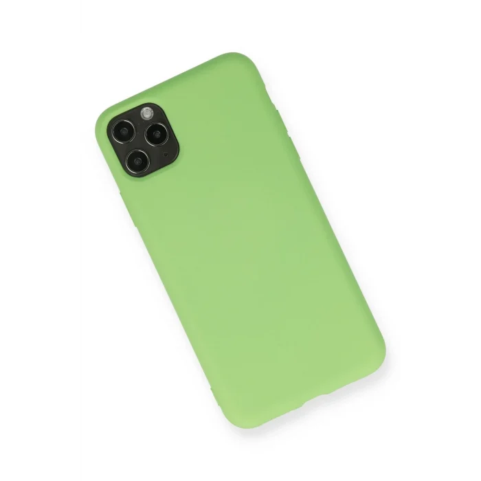 Mey İthalat®   iPhone 11 Pro Max Kılıf Nano içi Kadife Silikon - Yeşil