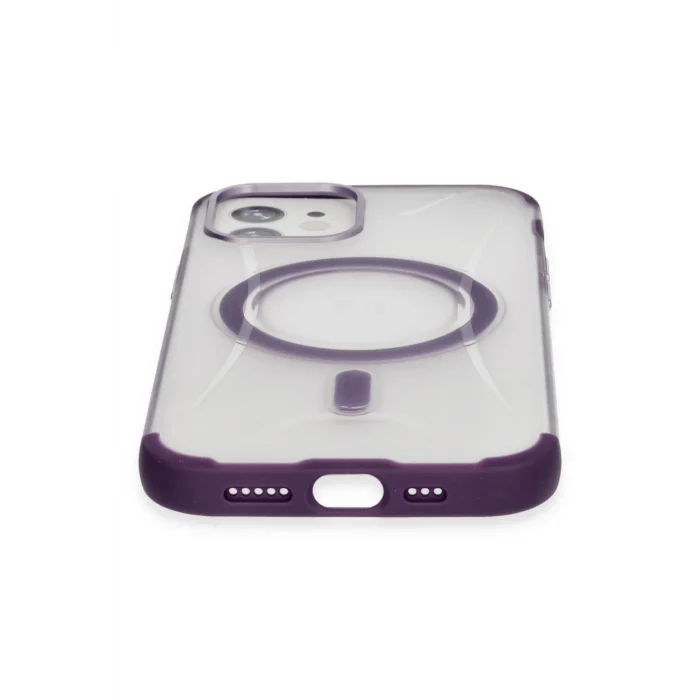 Mey İthalat®   iPhone 12 Hilton Magsafe Kapak - Derin Mor