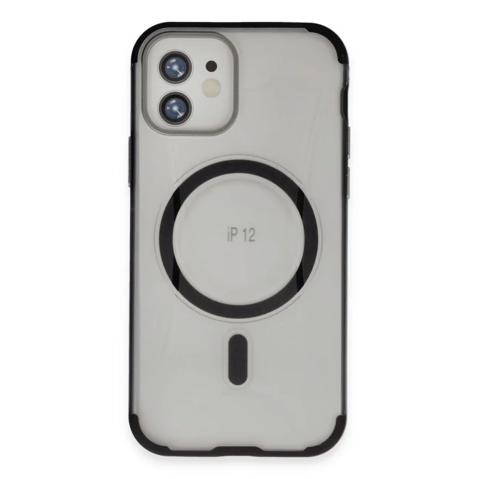 Mey İthalat®   iPhone 12 Hilton Magsafe Kapak - Siyah