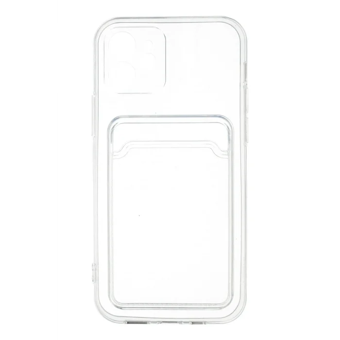 Mey İthalat®   iPhone 12 Kılıf Kart Şeffaf Silikon - Şeffaf