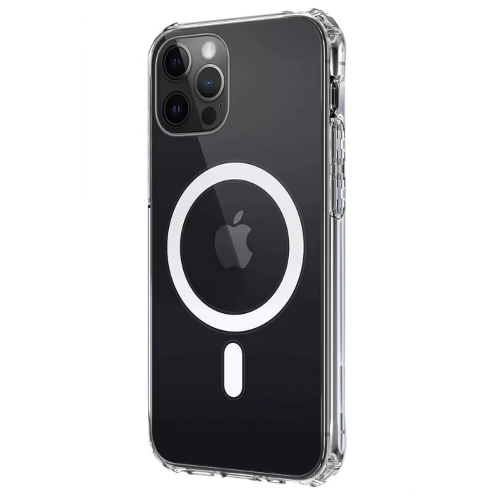 Mey İthalat®   iPhone 12 Kılıf Magneticsafe Şeffaf Silikon - Şeffaf