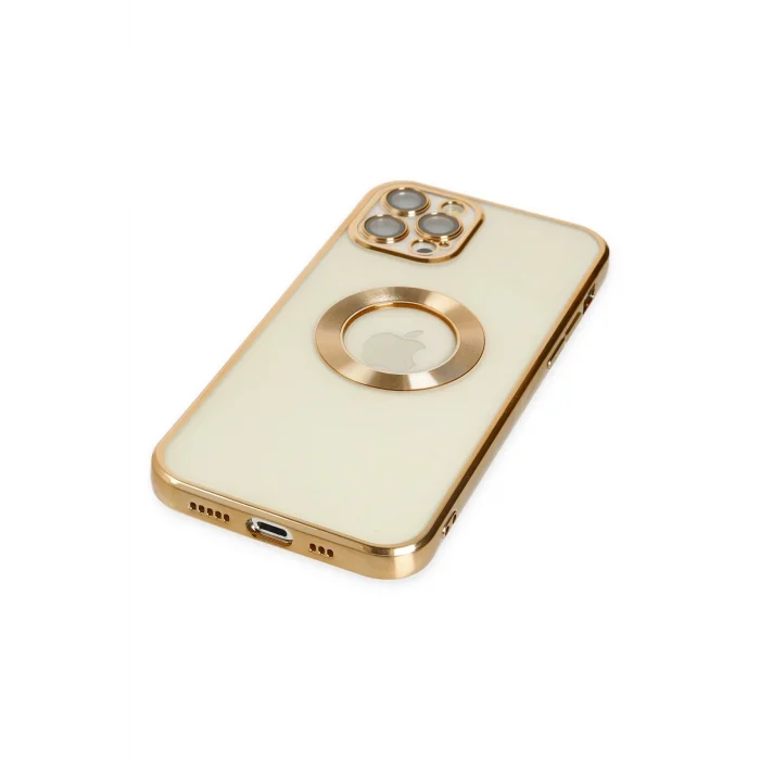 Mey İthalat®   iPhone 12 Pro Kılıf Slot Silikon - Gold