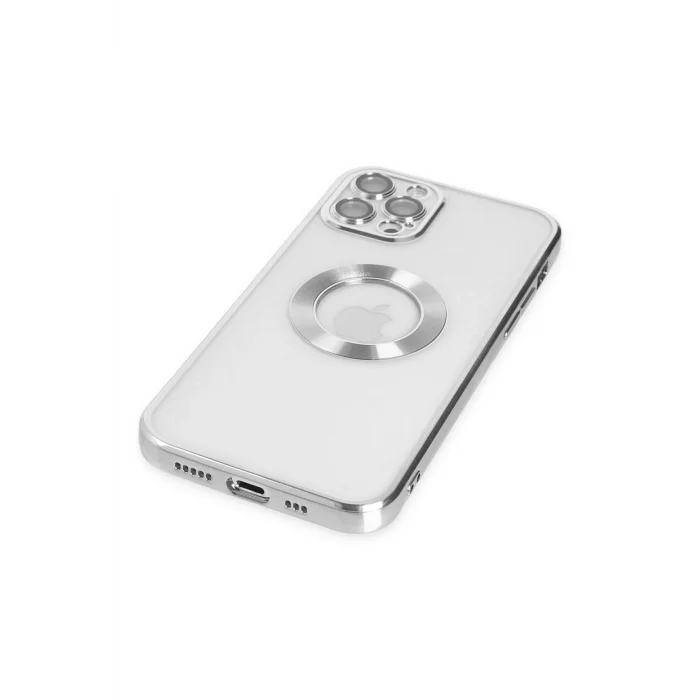 Mey İthalat®   iPhone 12 Pro Kılıf Slot Silikon - Gümüş