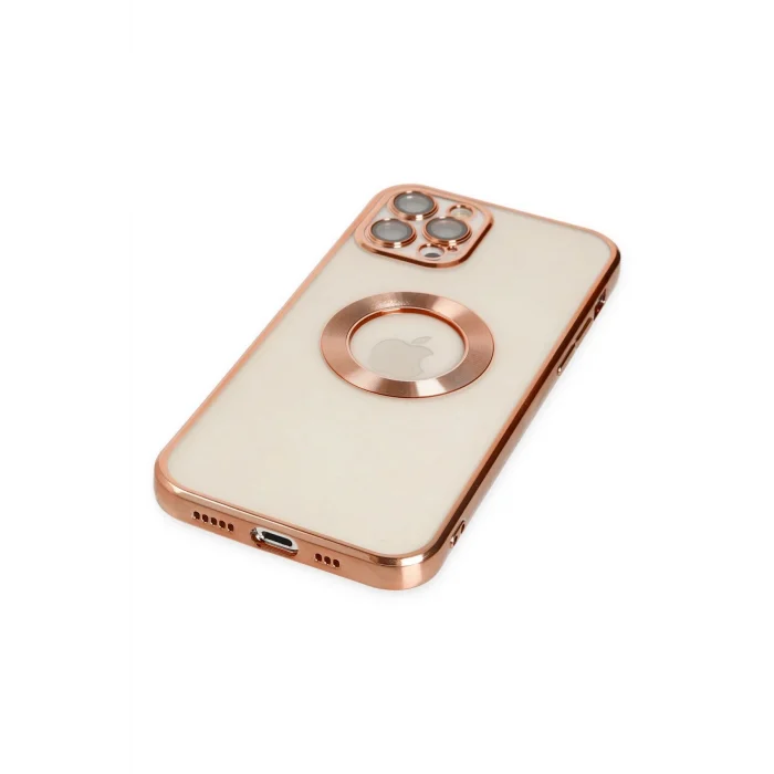 Mey İthalat®   iPhone 12 Pro Kılıf Slot Silikon - Rose Gold