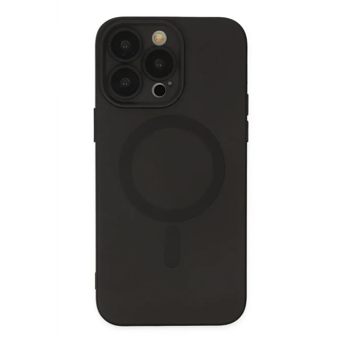 Mey İthalat®   iPhone 13 Pro Kılıf Moshi Lens Magneticsafe Silikon - Siyah