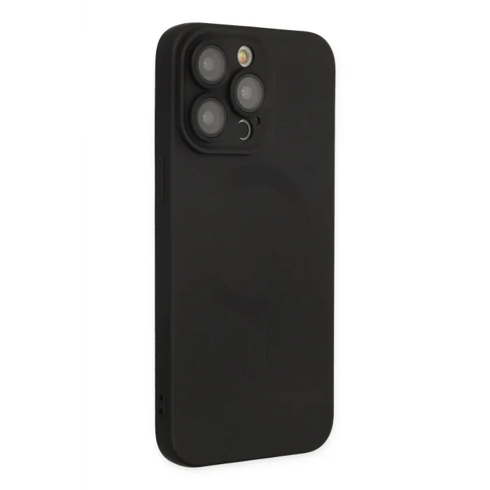 Mey İthalat®   iPhone 13 Pro Kılıf Moshi Lens Magneticsafe Silikon - Siyah