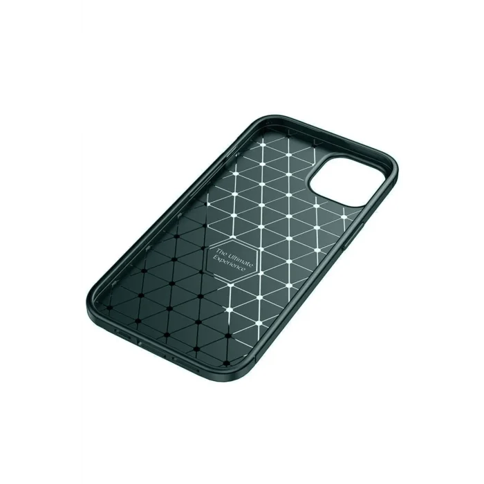 Mey İthalat®   iPhone 14 Kılıf Auto Focus Karbon Kapak - Koyu Yeşil