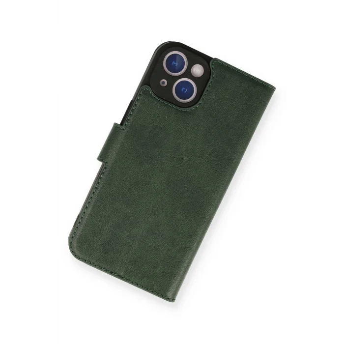 Mey İthalat®   iPhone 14 Kılıf Trend S Plus Kapaklı Kılıf - Yeşil