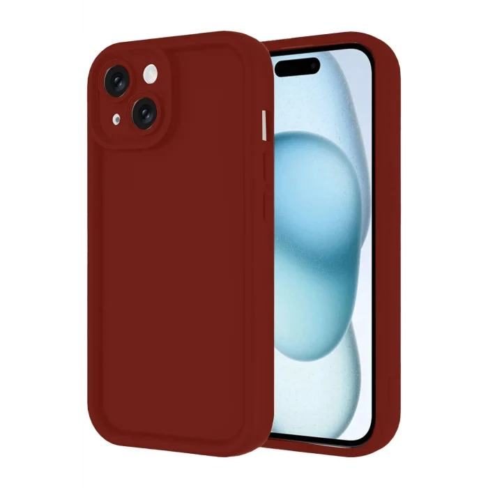 Mey İthalat®   iPhone 14 Kılıf Viera Silikon - Bordo