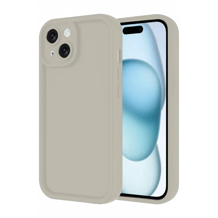 Mey İthalat®   iPhone 14 Kılıf Viera Silikon - Krem