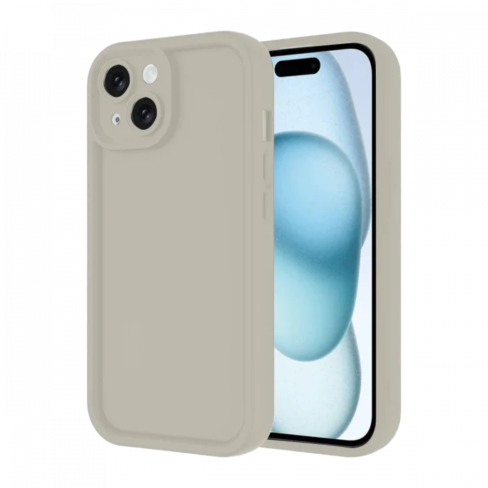 Mey İthalat®   iPhone 14 Kılıf Viera Silikon - Krem