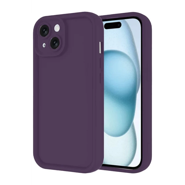 Mey İthalat®   iPhone 14 Kılıf Viera Silikon - Mor