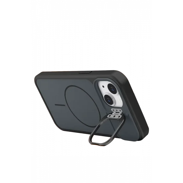 Mey İthalat®   iPhone 14 Pale Magsafe Standlı Kapak- Siyah
