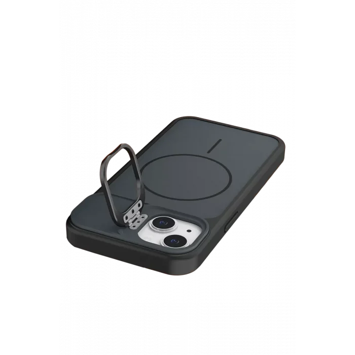 Mey İthalat®   iPhone 14 Pale Magsafe Standlı Kapak- Siyah