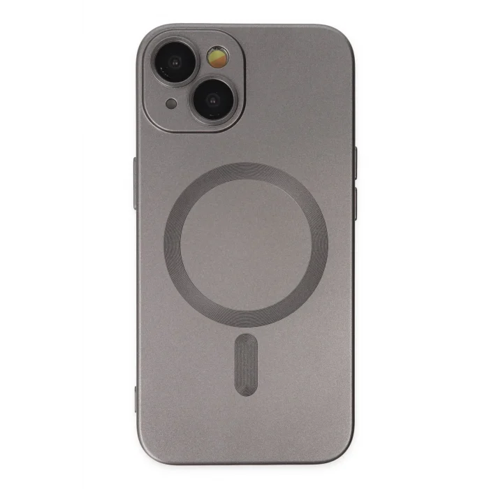 Mey İthalat®   iPhone 14 Plus Kılıf Moshi Lens Magneticsafe Silikon - Füme