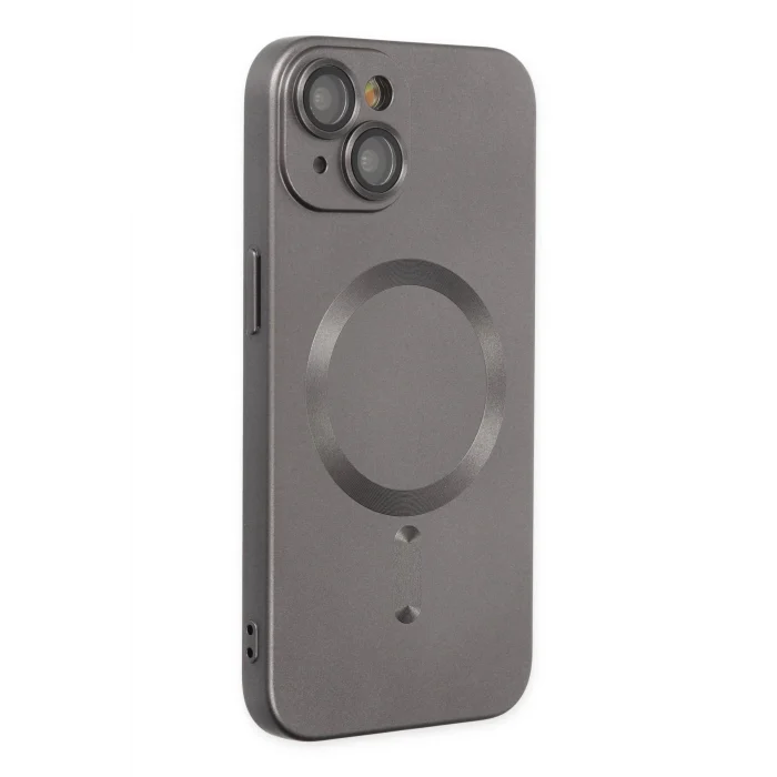 Mey İthalat®   iPhone 14 Plus Kılıf Moshi Lens Magneticsafe Silikon - Füme