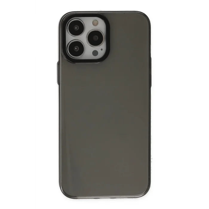 Mey İthalat®   iPhone 14 Pro Kılıf Anka PC Sert Metal Kapak - Siyah