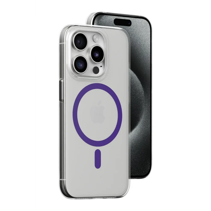 Mey İthalat®   iPhone 14 Pro Kılıf Bubble Magsafe Kapak - Mor