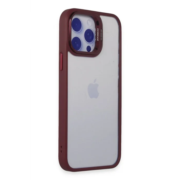 Mey İthalat®   iPhone 14 Pro Kılıf Roblox Lens Standlı Kapak - Bordo