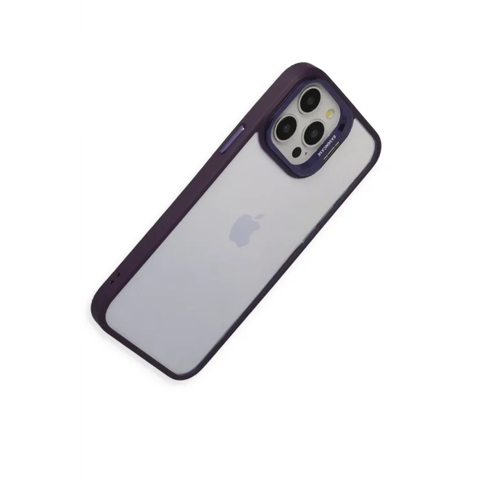 Mey İthalat®   iPhone 14 Pro Kılıf Roblox Lens Standlı Kapak - Mor