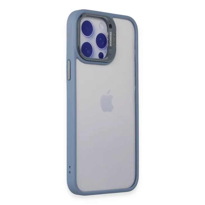 Mey İthalat®   iPhone 14 Pro Kılıf Roblox Lens Standlı Kapak - Sierra Blue